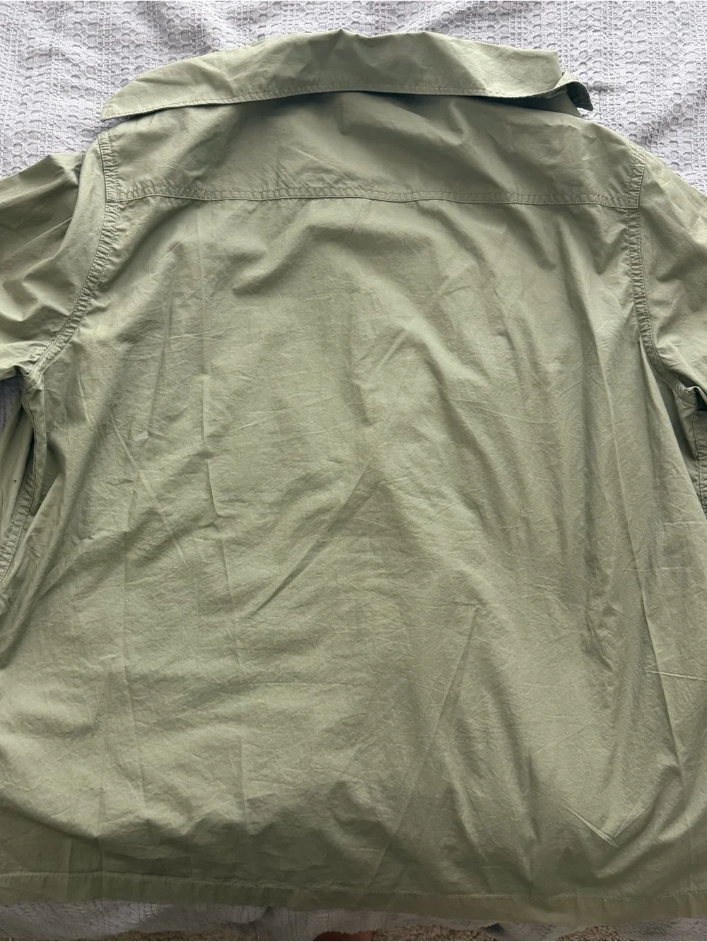 H&M Olive Green Zip-Front Utility Jacket